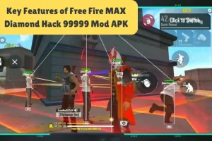 key features of free fire max diamond hack 99999 mod apk